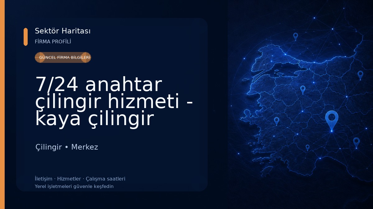 7/24 anahtar çilingir hizmeti - kaya çilingir 