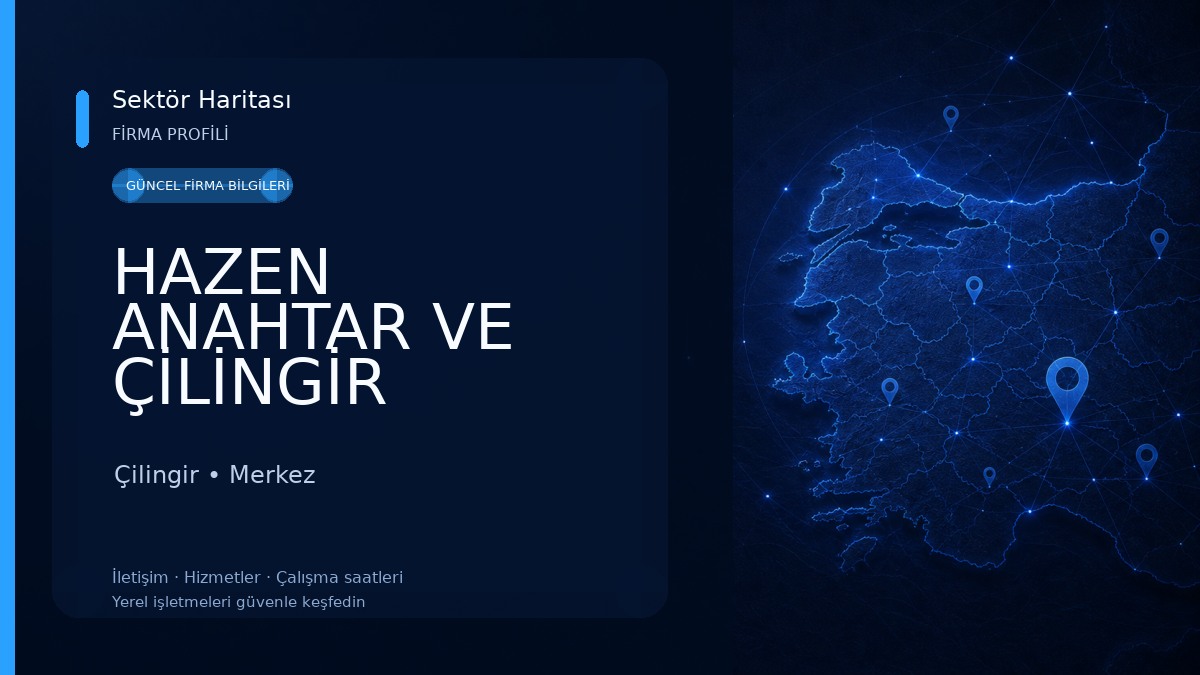 HAZEN ANAHTAR VE ÇİLİNGİR Çilingir