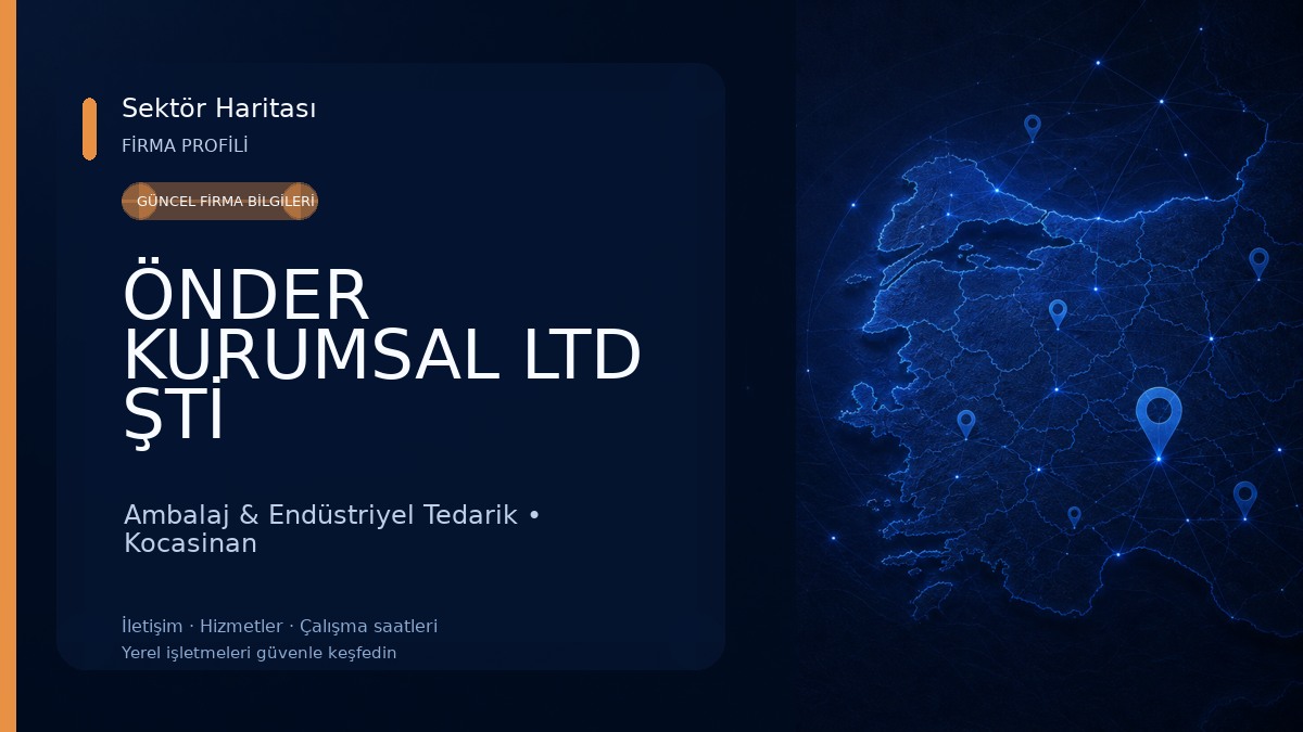 ÖNDER KURUMSAL LTD ŞTİ Ambalaj & Endüstriyel Tedarik